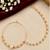 White gold-plated crystal beaded nath