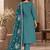 Blue viscose semi stitched suit with embroidery & sequence work
