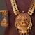 Gold plated ruby red temple necklace set