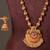 Antique gold plated ruby red temple necklace set