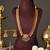 Gold plated ruby red bridal temple necklace set