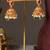 Gold plated ruby red bridal temple necklace set