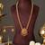 Gold plated ruby red temple necklace set