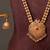 Gold plated ruby red temple necklace set
