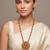 Gold plated ruby red temple necklace set