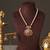 Antique gold plated multicolor temple necklace set