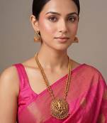 Gold plated temple necklace set