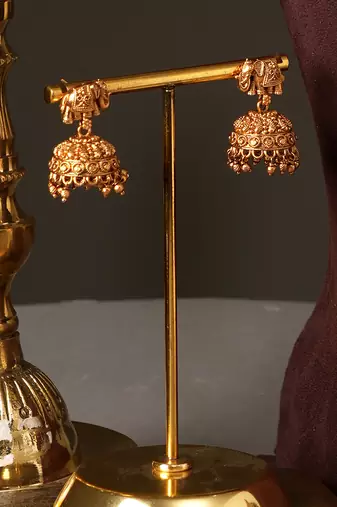 Gold plated temple necklace set