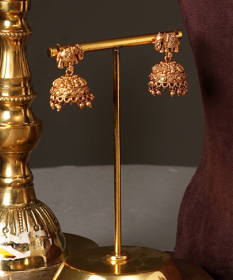 Gold plated temple necklace set