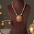 Gold plated green heritage temple necklace set