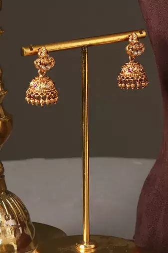 Gold plated temple necklace set
