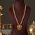 Gold plated multicolor temple necklace set