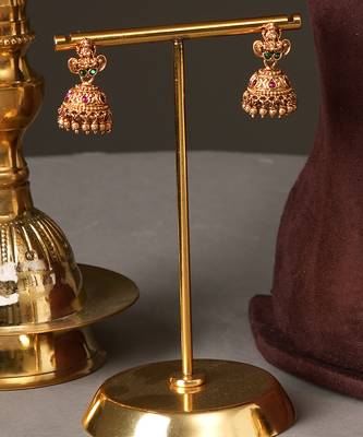 Gold plated multicolor temple necklace set 5