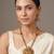 Gold plated lakshmi pendant temple necklace set