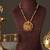 Gold plated lakshmi pendant temple necklace set