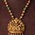 Gold plated lakshmi pendant temple necklace set