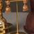 Gold plated lakshmi pendant temple necklace set