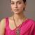 Gold plated green temple haar necklace set