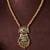 Gold plated green temple haar necklace set
