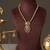Gold plated multicolor temple haar necklace set