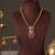 Gold plated ruby red temple haar necklace set