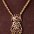 Gold plated ruby red temple haar necklace set