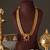 Gold plated green temple haar necklace set