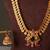 Gold plated green temple haar necklace set