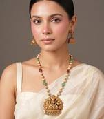 Gold plated temple haar necklace set