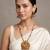 Gold plated temple haar necklace set