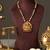 Gold plated temple haar necklace set