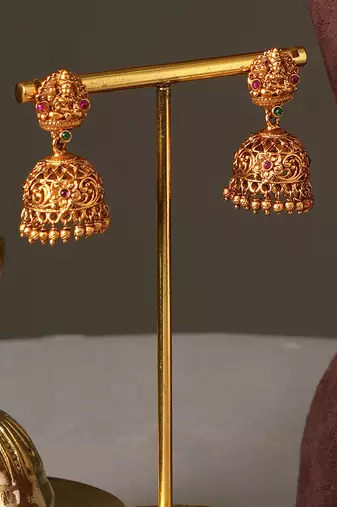 Gold plated temple haar necklace set