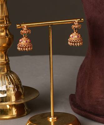 Gold plated ganesh temple haar necklace set 4