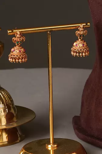 Gold plated ganesh temple haar necklace set