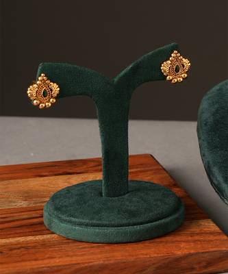 Antique gold plated temple choker necklace set 4