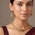 Gold plated green choker necklace set