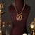 Gold plated green lakshmi temple haar necklace set