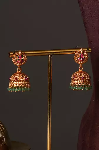 Gold plated multicolor heritage haar necklace set