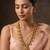 Gold plated royal nakshi temple chain necklace set