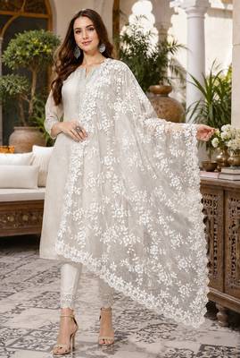 White net dupatta 1