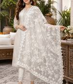 White net dupatta