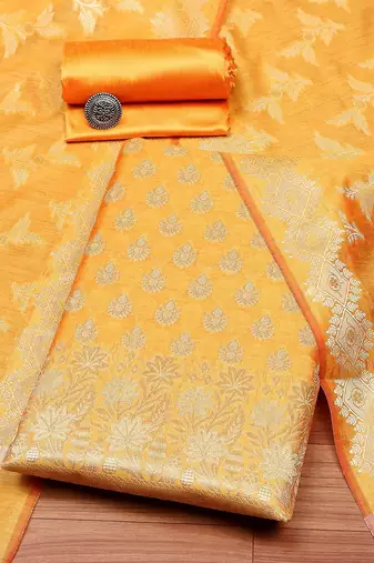 Art Silk Unstitched Dress Material