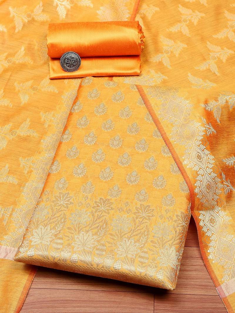 Art Silk Unstitched Dress Material