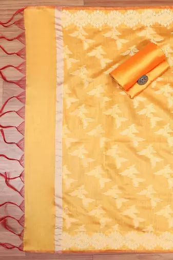 Art Silk Unstitched Dress Material