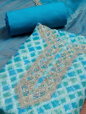 Printed Unstitched Dress Material 4