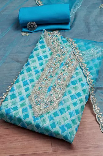 Printed Unstitched Dress Material