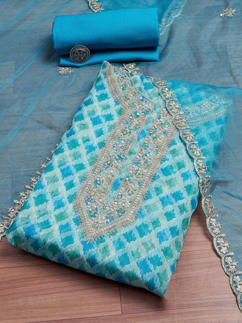 Printed Unstitched Dress Material