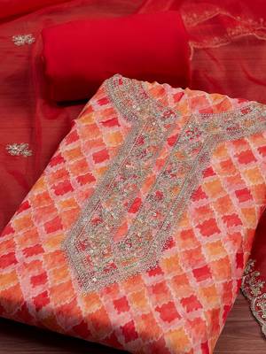 Printed Unstitched Dress Material 3