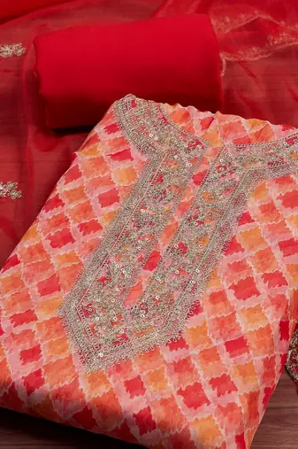 Printed Unstitched Dress Material