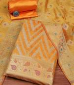 Art Silk Unstitched Dress Material
